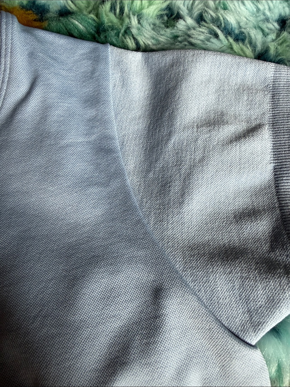 Offline Light Blue Short Sleeve Crop Top - Picture 3 of 4